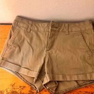 Ambiance Women's Cargo Shorts in Tan
